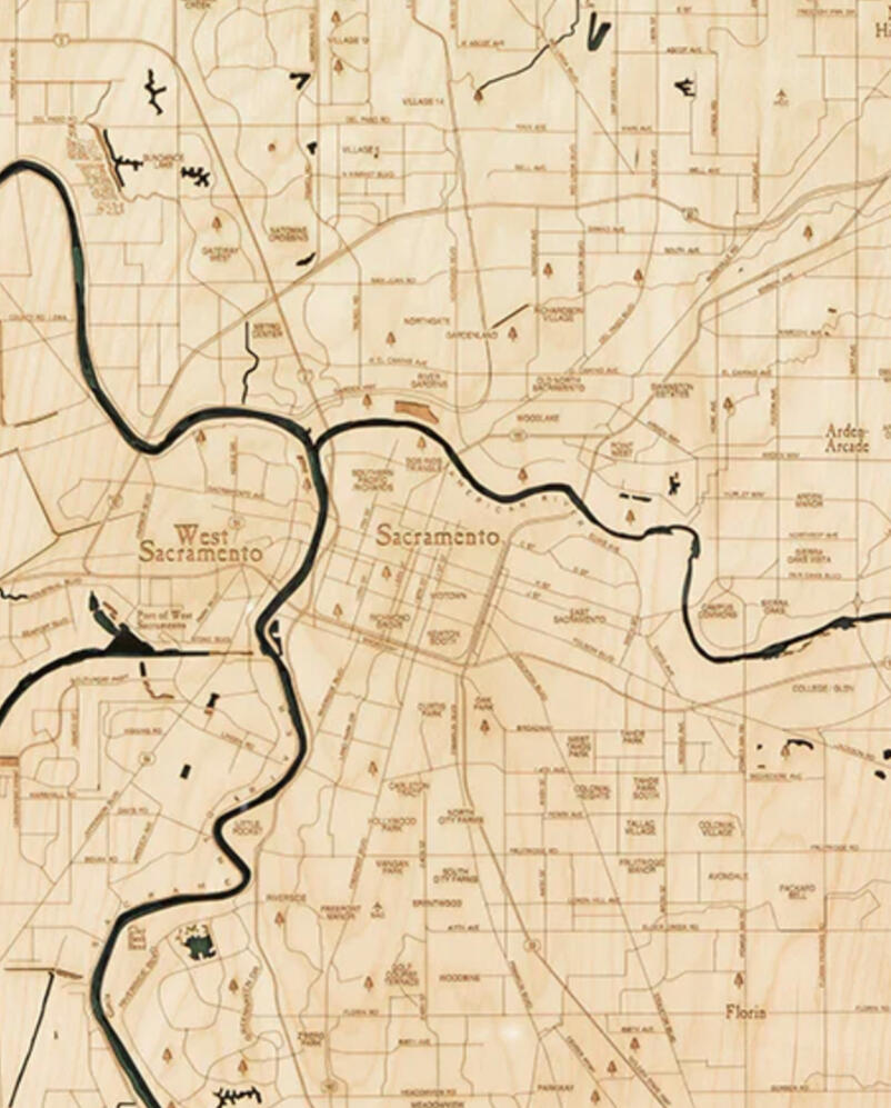 Sacramento Wood Map